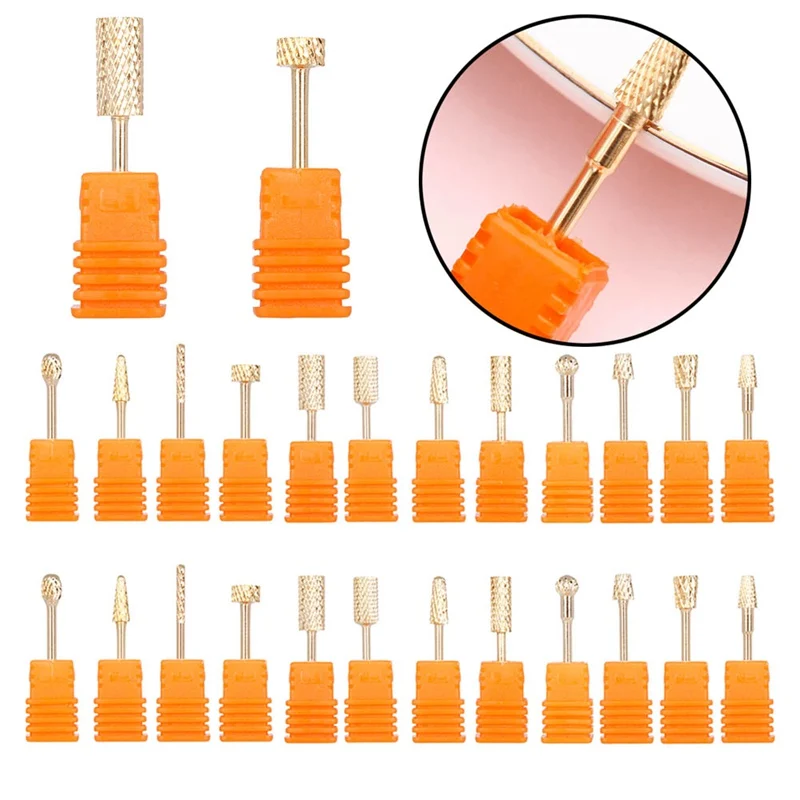 

12 Kinds Electric Alloy Bit Nail Drilling Drills Grinding Head Manicure Drill Bit Accessories Polishing Tool for Carving