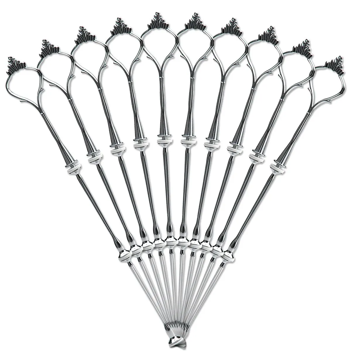 

100% New 10 x Sets 2 or 3 Tier Cake Plate Stand Fittings Silver Stands New