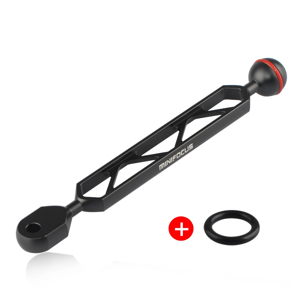 

MINIFOCUS Diving 8"/22cm Aluminium 1"Ball and YS Head Adapter, Arm for Underwater Camera Strobe/Housing System