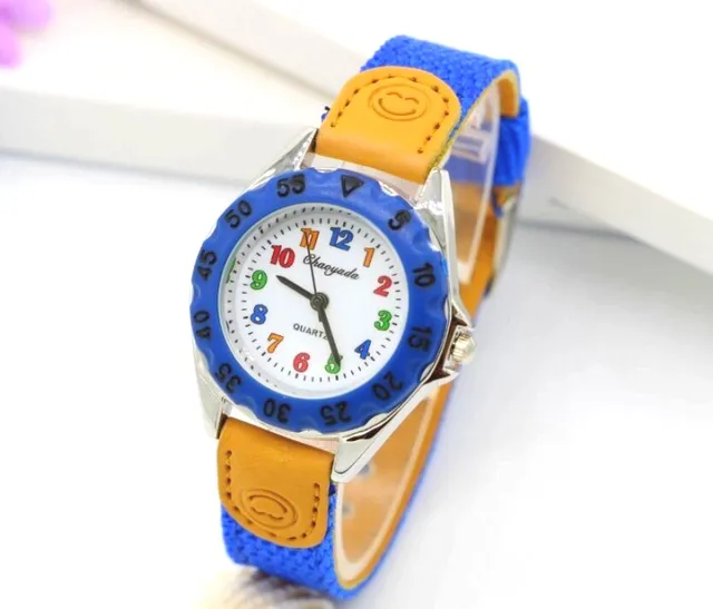 High Quality Blue Boy Black Watch Girl Kids Children's Gift Fabric Strap Learn T High Quality Blue Boy Black Watch Girl Kids Children's Gift Fabric Strap Learn T