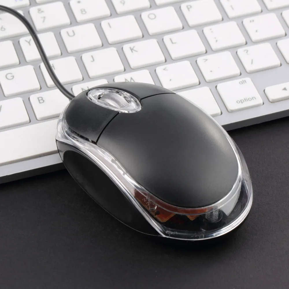 

1Pcs 800 DPI USB Black Modern Design Tiny USB Optical Scroll Wheel Mice Mouse High Quality