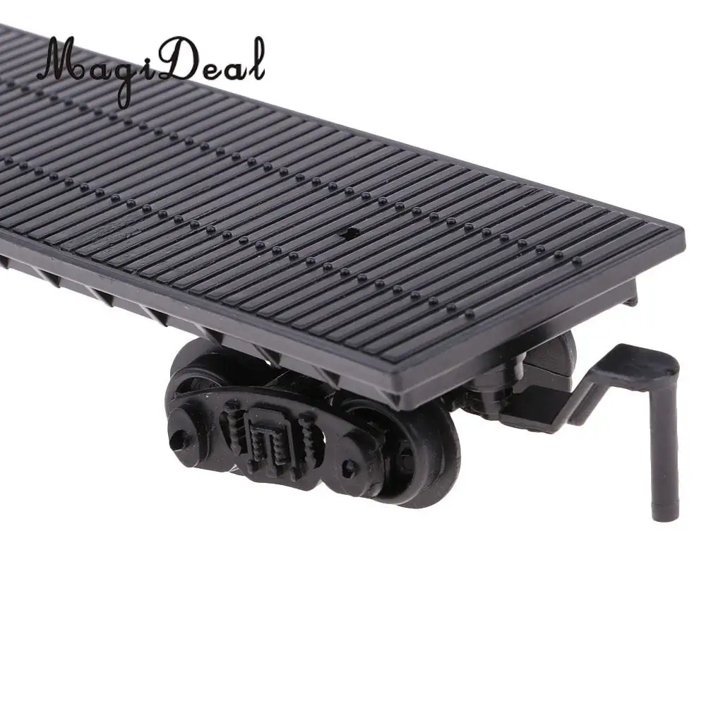 MagiDeal 1:87 Train Model Kids Toy Electric Track Train Freight Car Railroad Car Train Carriages Diecast Vehicle Compartment
