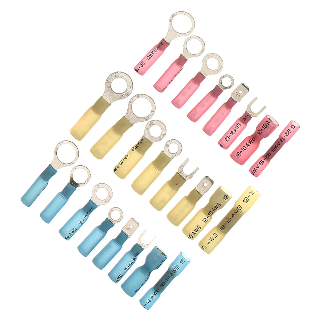 Buy HHTL 240PCS Insulated Heat Shrink Electrical Connectors Wire Crimp Spade