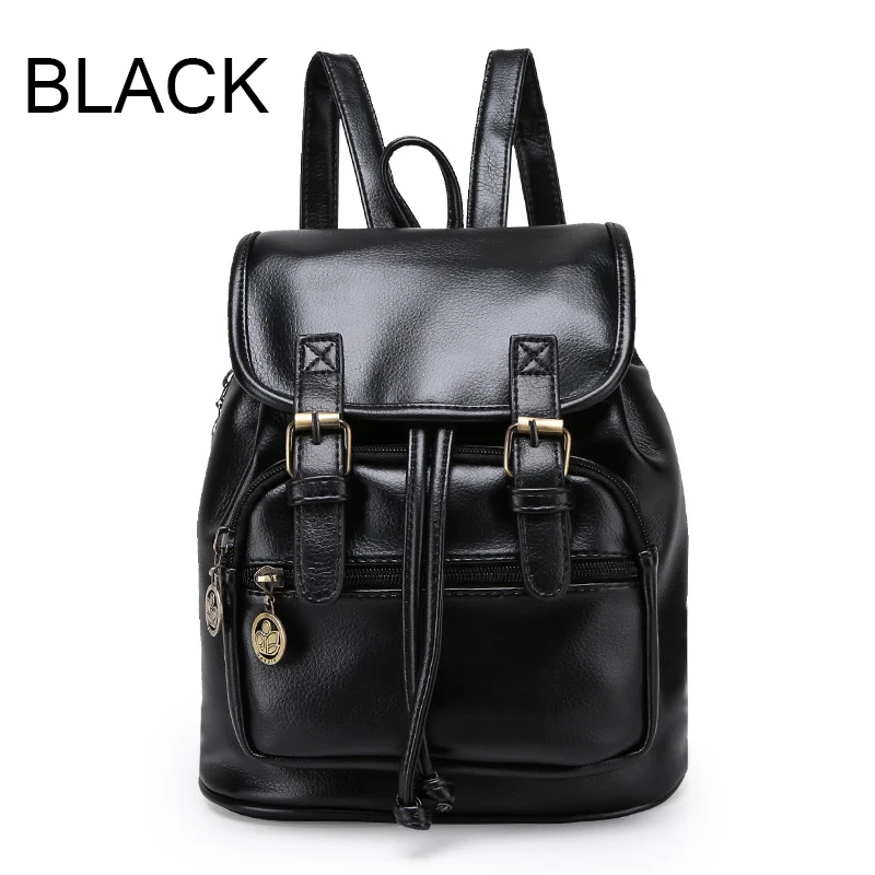 ZMQN рюкзак женский маленький Mochila Feminina коричневый высокое качество винтажные сумки для женщин кожаный рюкзак на молнии рюкзак C109 - Цвет: Black
