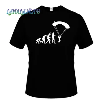 

Fashion Summer Men's Casual T-Shirt Skydiving Parachute Open Sky high quality Print T Shirt Short Sleeve O-Neck Streetwear Tees