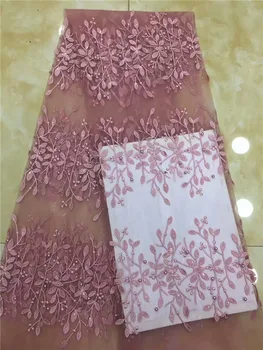

Full Beaded Dress African Lace Fabric, Golden white pink Color Tulle Lace Fabric, 2019 beads Lace Materials sky blue