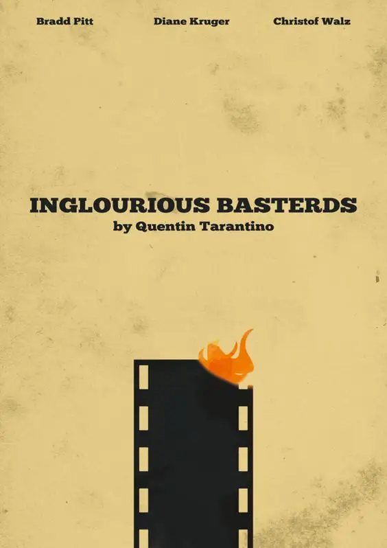 

Quentin Movie Inglourious Basterds Fire Building Vintage Kraft Poster Decorative DIY Wall Canvas Sticker Home Bar Posters Decora