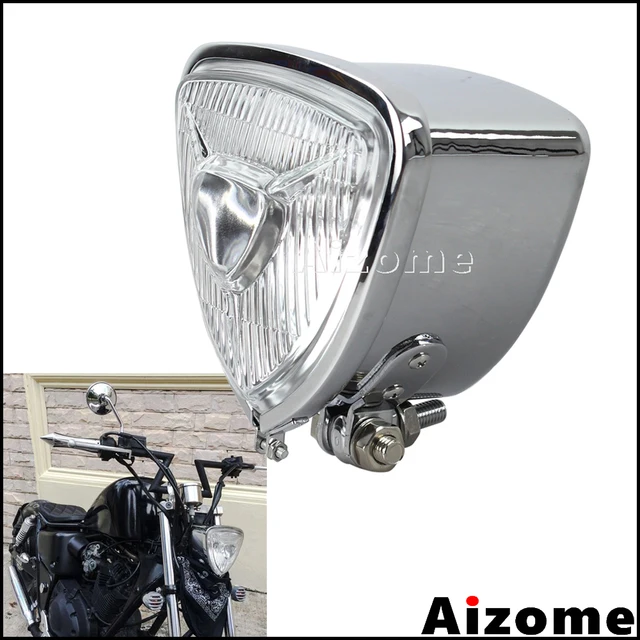 Motorcycle Headlamp Triangle Headlight For Harley Custom Chopper