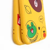 iphone x JAMULAR Cartoon הדוב החום דאק טלפון מקרה עבור iPhone 8 XS MAX XR X 7 8 6 6s פלוס מזון צהוב סיליקון רך הדפס חזרה תיק כיסוי (5)