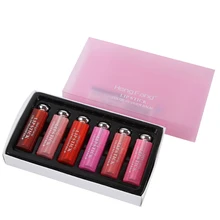 6 шт., брендовая матовая губная помада, набор для красоты, набор для макияжа, тинт для губ, корейская косметика, batom, водонепроницаемый блеск для губ, голый макияж, губная помада, rube