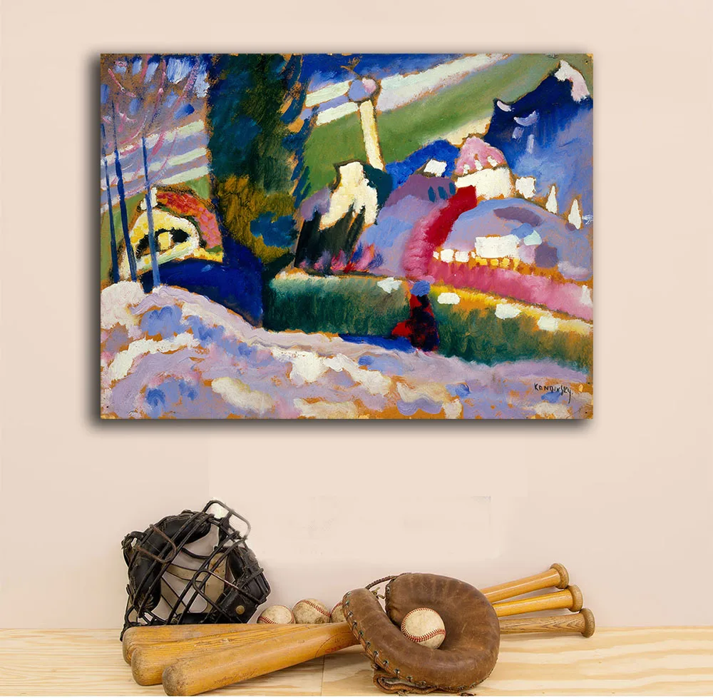 

Winter with Church by Wassily Kandinsky Canvas Painting For Living Room Home Decoration Oil Painting On Canvas Wall Painting