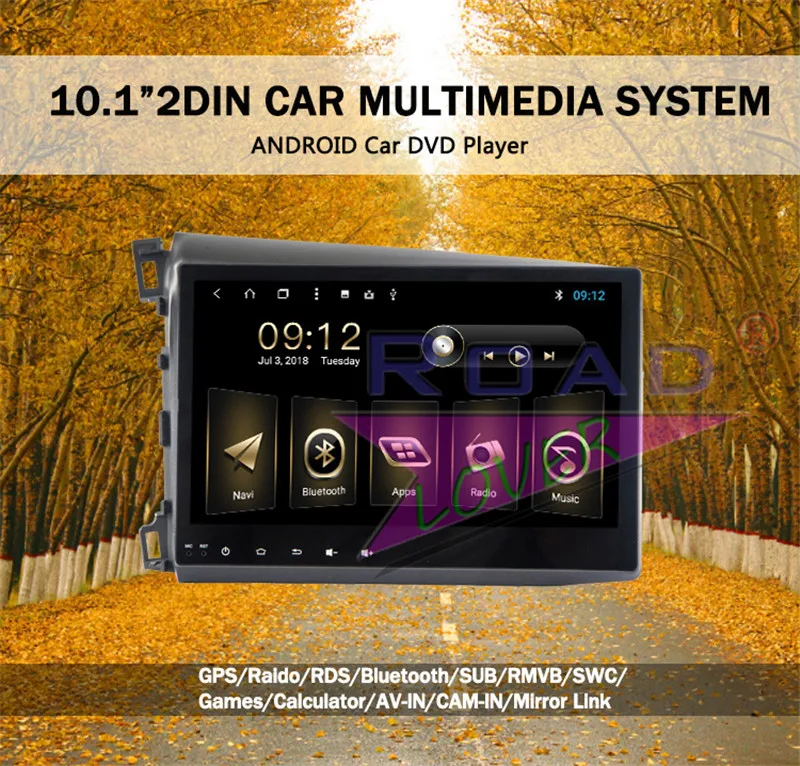 Flash Deal Roadlover Android 8.1 Car Multimedia Radio Player For Honda Civic 2012 2013 2014 Stereo GPS Navigation Automagnitol 2 Din NO DVD 11