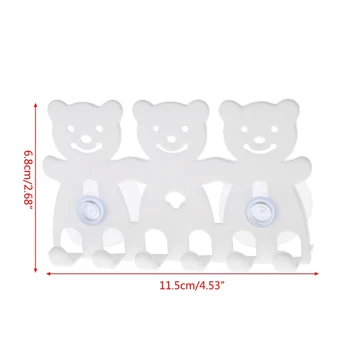 

Toothbrush Holder Wall Mounted Suction Cup 5 Position Cute Cartoon Bear Bathroom Sets