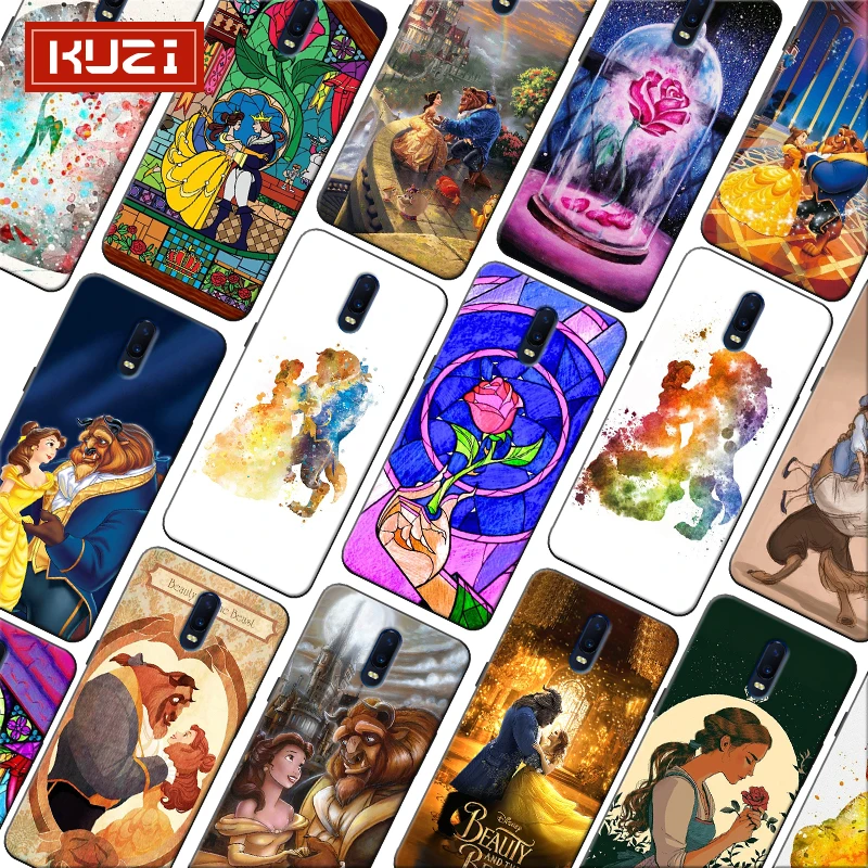 Beauty Beast Rose Princess love Cute Soft Silicone Phone Case for font b oneplus b font