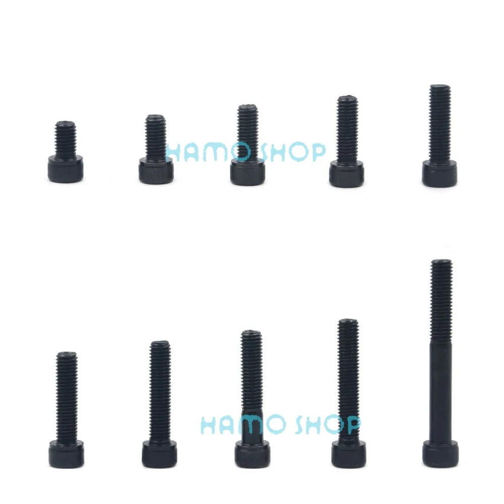 

5pcs M10 Allen Hex Head Shcs Black Screws Steel Bolt Cap Hexagon Head Socket Hex