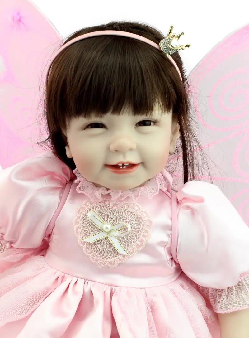 

Silicone reborn baby dolls accompany sleep with a pair of wing baby doll handmade lifelike Christmas gift brinquedos for child