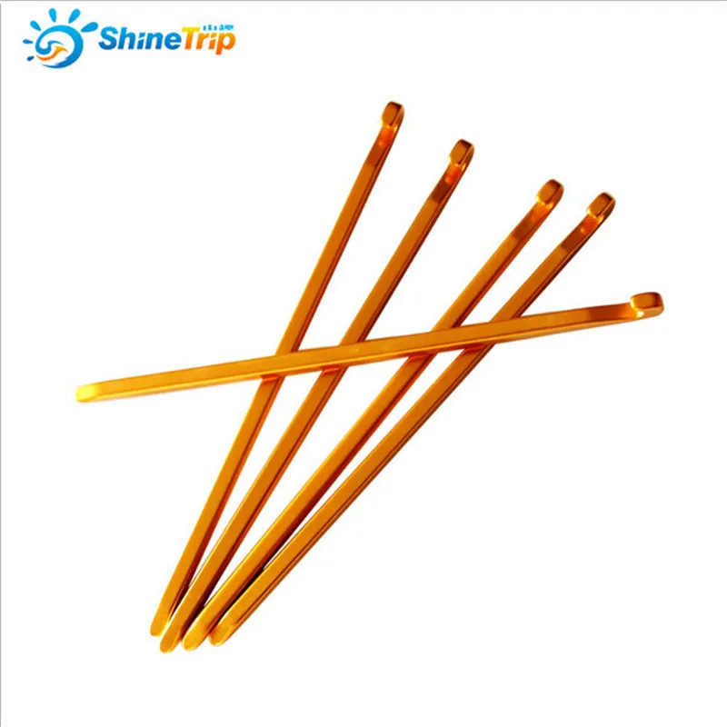 

20 pcs ShineTrip 16cm Quadrilateral Tent Nail Aluminium Alloy Stake Camping Equipment Outdoor Travel Tent Peg Tent Accessories