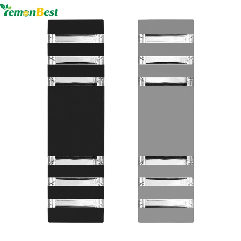 2 шт LemonBest современный водонепроницаемый вверх вниз алюминиевый кубовидный светодиодный настенный светильник с двойной головкой настенный светильник наружный E27 разъем AC 85-240 В