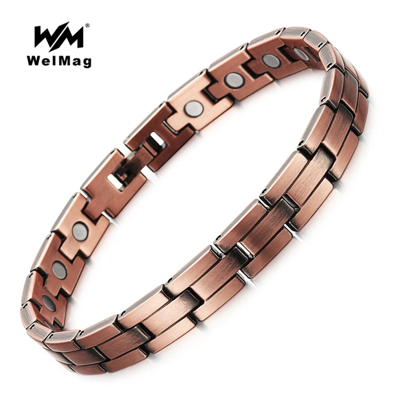 WelMag Health Care Pure Bio Copper Bracelets Healthy Therapy Bracelet for Mens Jewelry