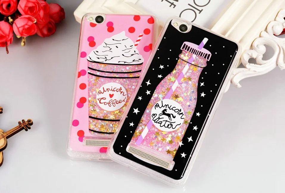 WhaY Quicksand Case For Xiaomi Redmi 4A Cover Silicone Cute Fashion Bottle Liquid Glitter Phone Case Redmi 4A Fundas Couque Capa (9)