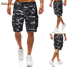HuLooXuJi мужские Летние Шорты повседневные камуфляжные военные карго шорты по колено мужские летние короткие штаны американские размеры: S-2XL