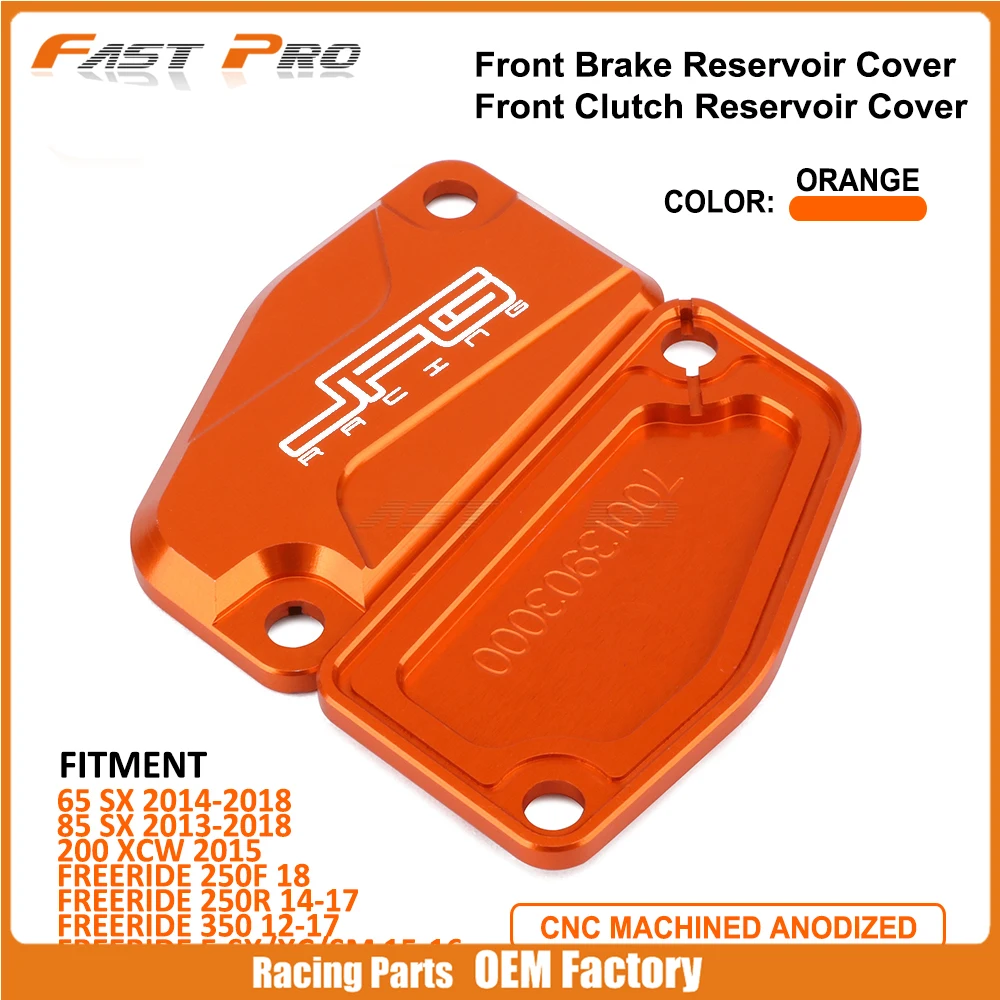 Cnc Alloy Front Brake Cluth Reservoir Fluid Cover Cap Fit For Ktm Sx65
