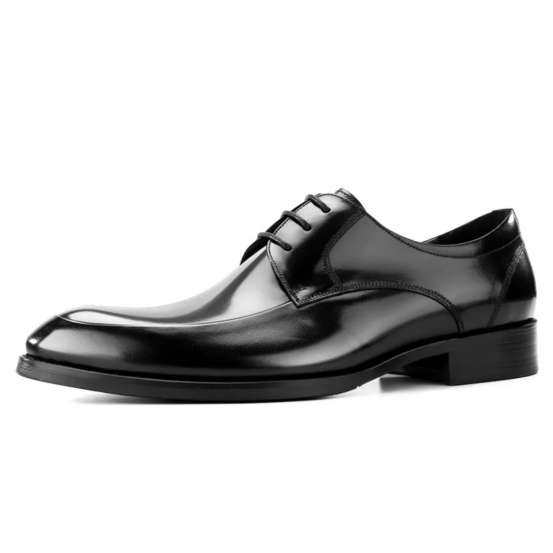 Vestir Cuero Puntiagudo Del Pie Plus Oficina El Oxfords Lujo Genuino Hombres De Trabajo Tamaño Zapatos Formal Encaje black Brown Dedo Tacones Euro Los Calzado wvqXIn