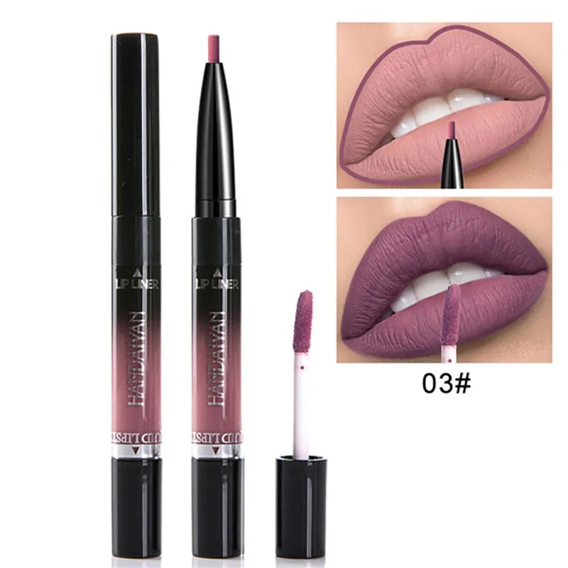 

Professional Matte Liquid Lipstick Makeup Waterproof Lipgloss Lip Tint with Lipliner rouge a levre Lip Plumper Tattoo Cosmetics