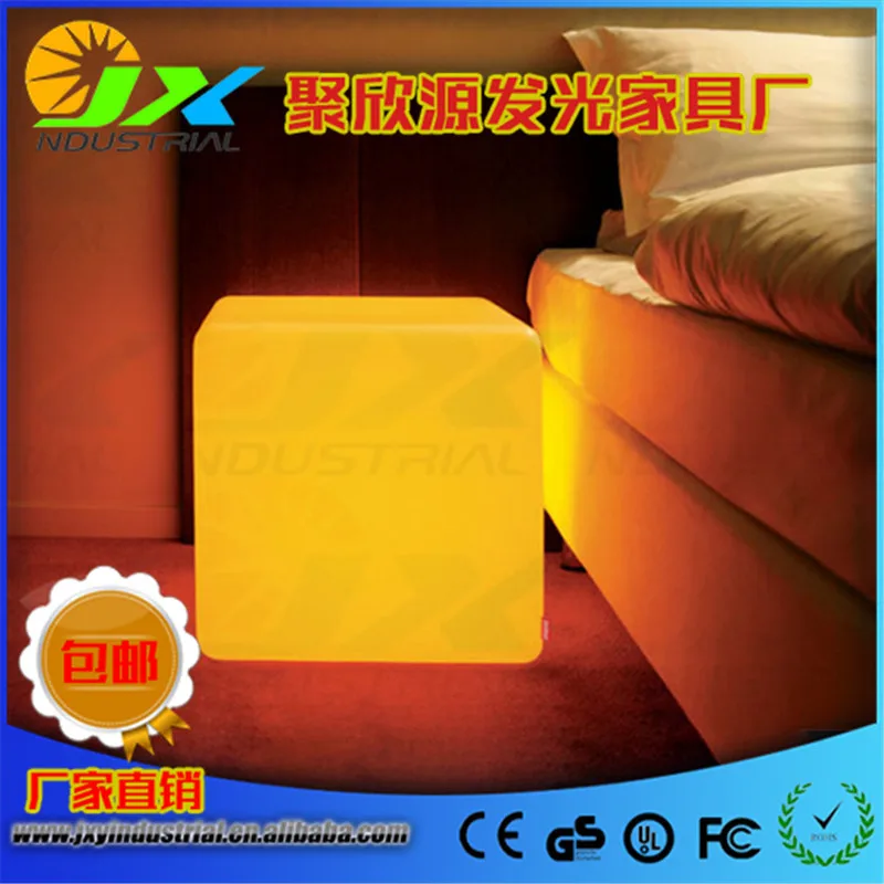 

Colorful RGB Light LED Cube Chair 40cm to outdoor or indoor as garden seat