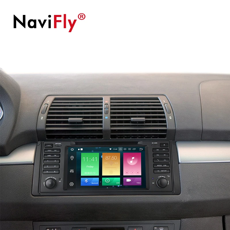 Top NaviFly car multimedia player for bmw E39 X5 M5 E53 car dvd gps system Video audio stereo player head unit IPS DSP 4GB+32GB 5