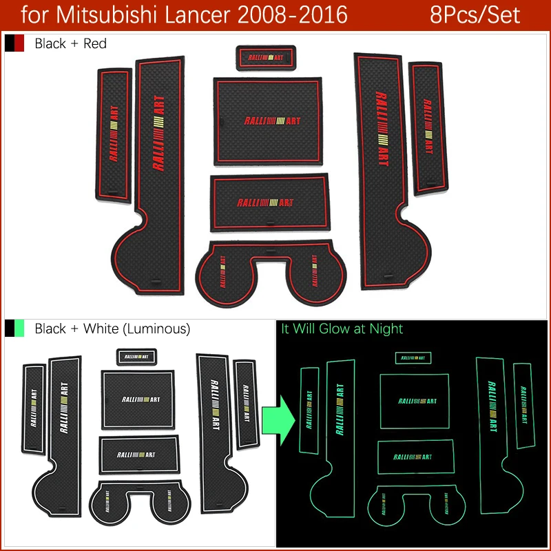 Противоскользящие резиновые ворота слот чашки коврик для Mitsubishi ASX Lancer EVO X Outlander Pajero Sport Eclipse кросс-аксессуары наклейки