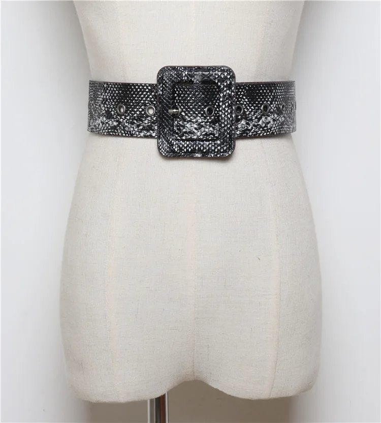 

High Quality Female Pu Leather Snake Waist Belt Women 2019 Hot Designer Belts for Women's Dress Cinto Feminino SW22