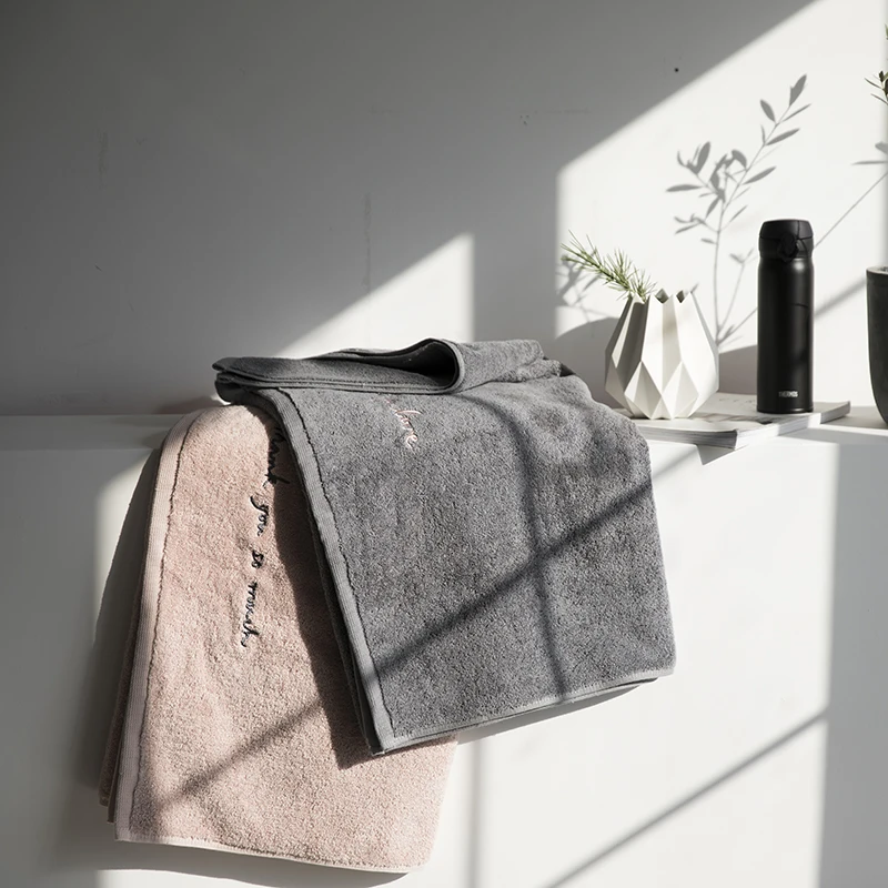 Letter-Pattern-100%-Cotton-Beach-Towel-Super-Absorbent-Thick-Face-Towel-Quick-drying-Bath-Towel-for-Wedding-Anniversary-Gifts-2