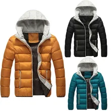 2015 Winter Clothing New Men s Hooded Coat Thick Warm Casual Coat Male Korean Fashion Men