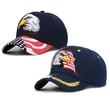 3D Embroidered Baseball Cap Patriot Eagle American Flag Adjustable Dome Baseball Cap Classic Independence Day Gift High Quality