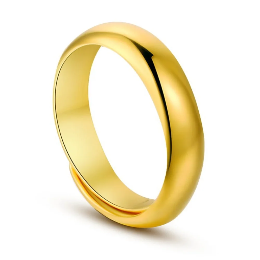 New 14k yellow gold plated placer concise Adjustable Open Ring High Quality Fashion | Украшения и аксессуары