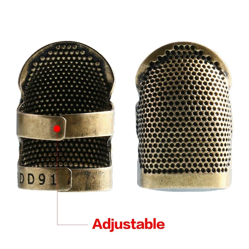3 шт медный палец протектор Thimble Регулируемый кончик пальца Thimble для шитья вышивки рукоделие Средний