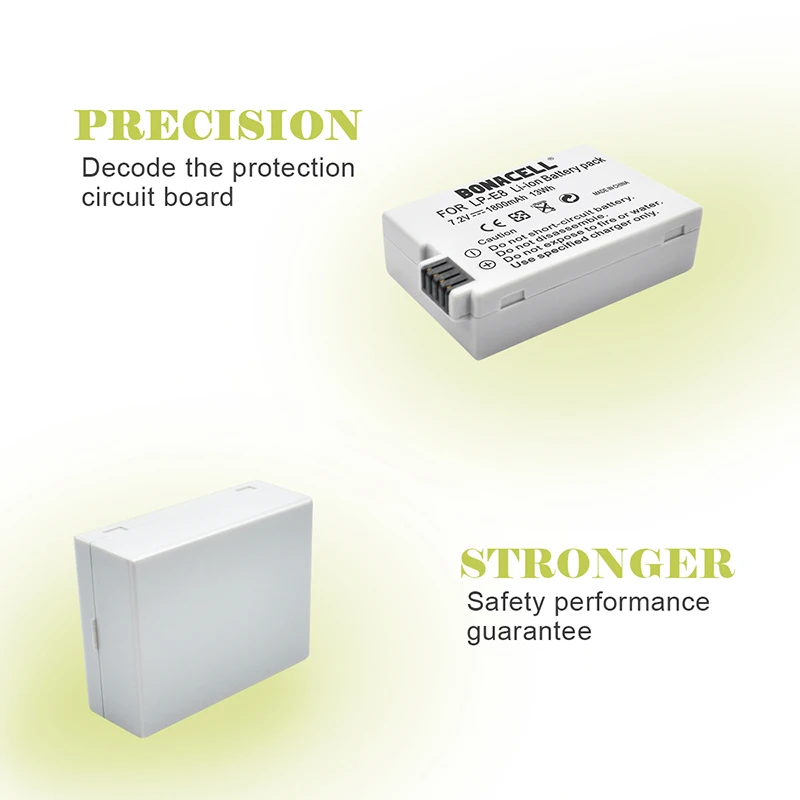 Bonacell 1800 мА/ч, LP-E8 LP E8 батареи ЖК-дисплей двойной Зарядное устройство для Canon Rebel T2i T3i T4i T5i поцелуй X4 X5 EOS 550D 600D 650D 700D