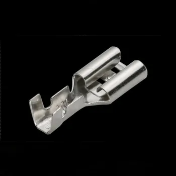 

100 Sets 6.3mm Crimp Terminal Splice terminals + sheathed Splice Female Spade Connector cold press terminal