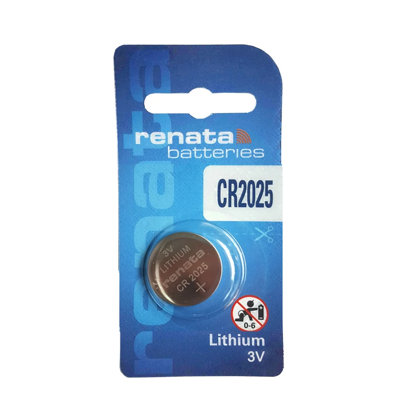 RENATA 5 шт./лот CR2025 3V Высокопроизводительные кнопочные батареи литиевая батарея дистанционного управления часами