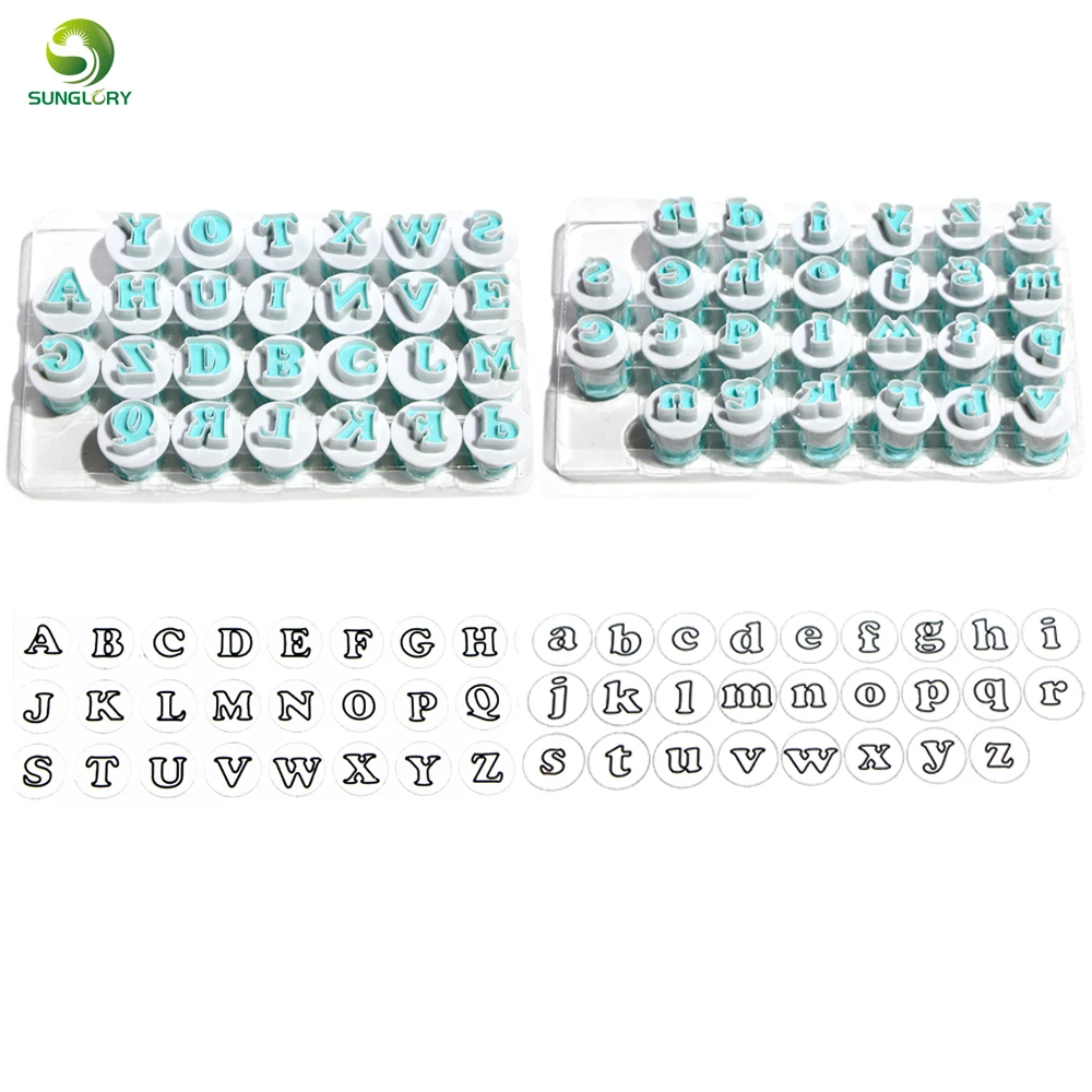 

26PCS Upper&Lowercase Alphabet Cookie Cutter Plastic Capital Letters Fondant Cutter Baking Cupcake Mold Cake Decorating Tools