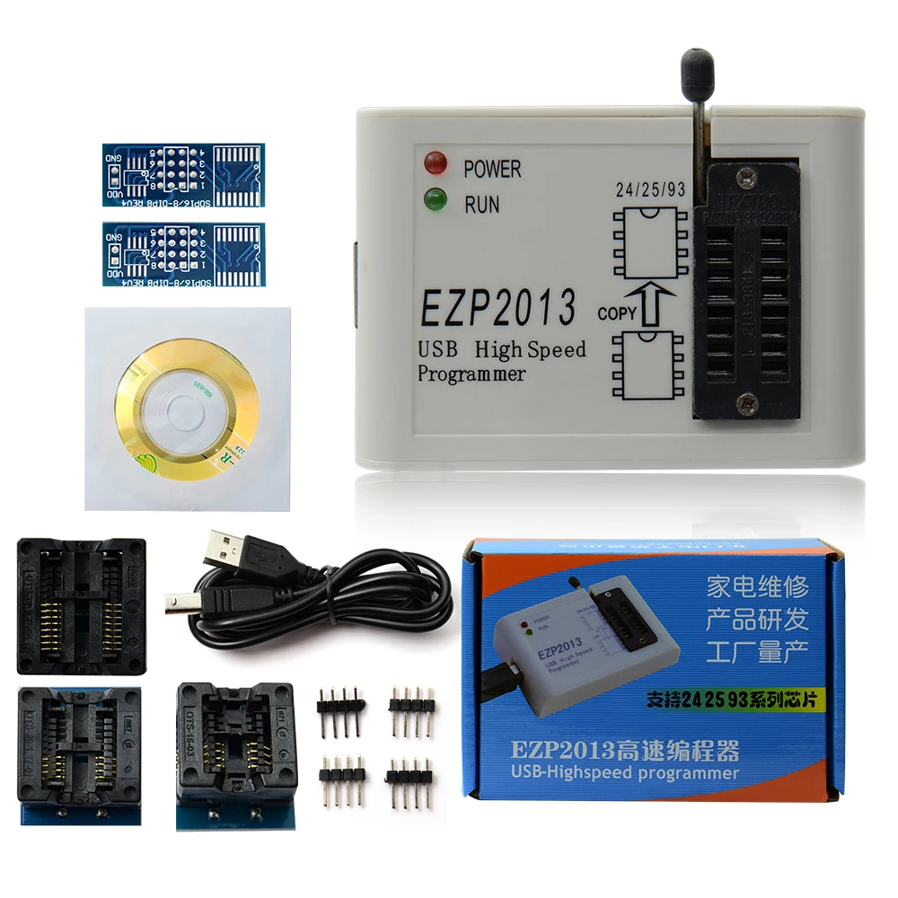 

High Speed USB SPI Programmer EZP2019 EZP2013 EZP2010 support WIN7&8 24 25 26 93 EEPROM 25 flash bios chip
