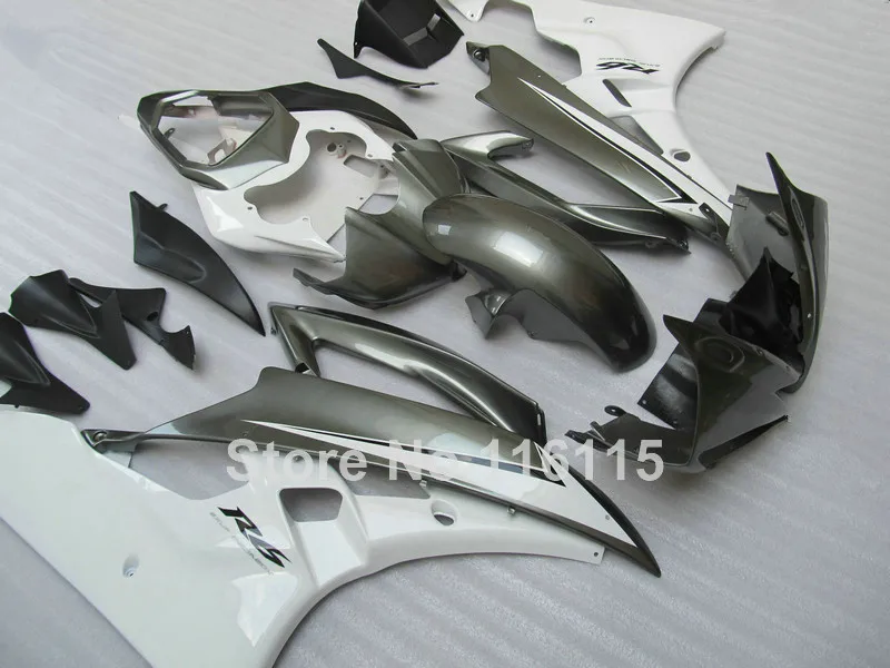 

Lowest price fairing kit for YAMAHA YZF R6 2006 2007 white black fairings YZF-R6 06 07 Injection molding NB092
