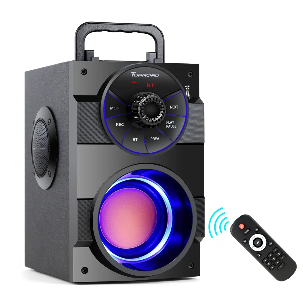 TOPROAD Bluetooth динамик Портативный беспроводной стерео сабвуфер бас большая Колонка
