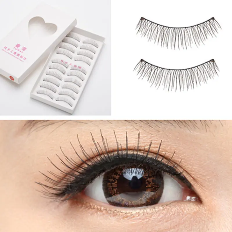 Buy 2017 New Arrival 10 Pairs Natural Eyelashes Sparse
