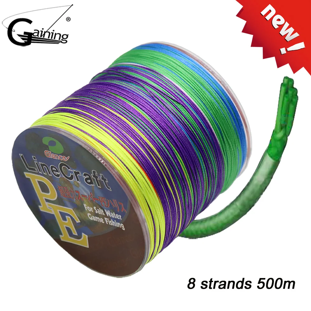 Jpstyle YUDELI 1.5 Num/éro de Ligne Super Strong 4 Strand 500M Premium PE Ligne de p/êche tress/ée Lac Multifilament Fil Fil/é