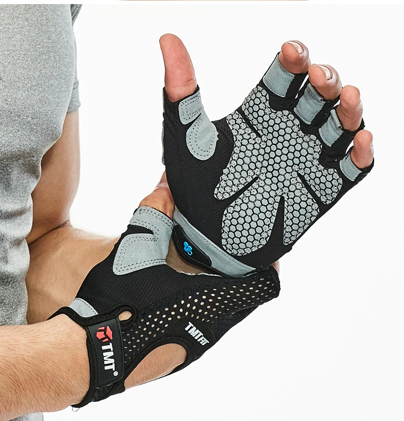 TMT дышащие спортивные перчатки для бодибилдинга Тяжелая атлетика гантель для тренировок тренировки йоги защита рук для мужчин и женщин