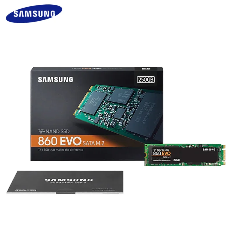 SAMSUNG SSD 860 EVO M.2 2280 SATA 500GB 250GB Внутренний твердотельный диск жесткий диск 1T для ноутбуков настольных ПК MLC