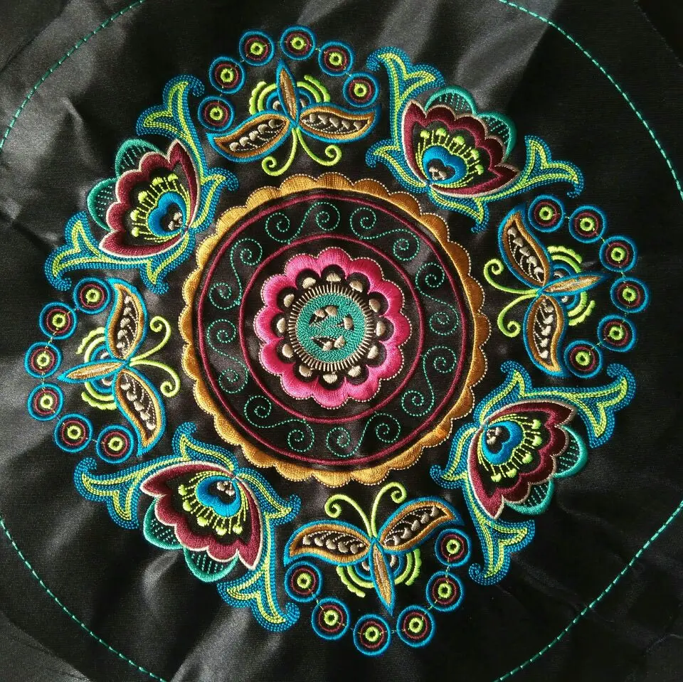 Miao атласная ткань вышивка нашивка на сумку клатч домашний текстиль декоративная аппликация этнический непальский Племенной тайский Индийский Цыганский бохо-стиль hmong DIY