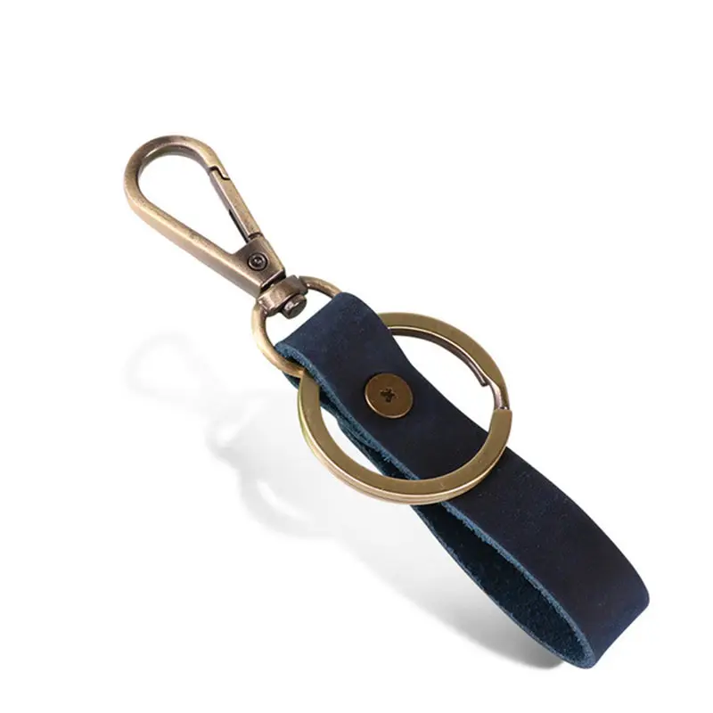 

Men Genuine Leather Keychain Vintage Key Wallet Women Handmade Keychain Covers Key Holder for Automobile Keys Gift for Men